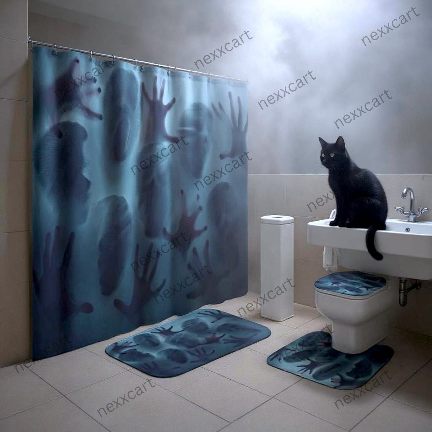 Haunted Hands Bathroom set of 4